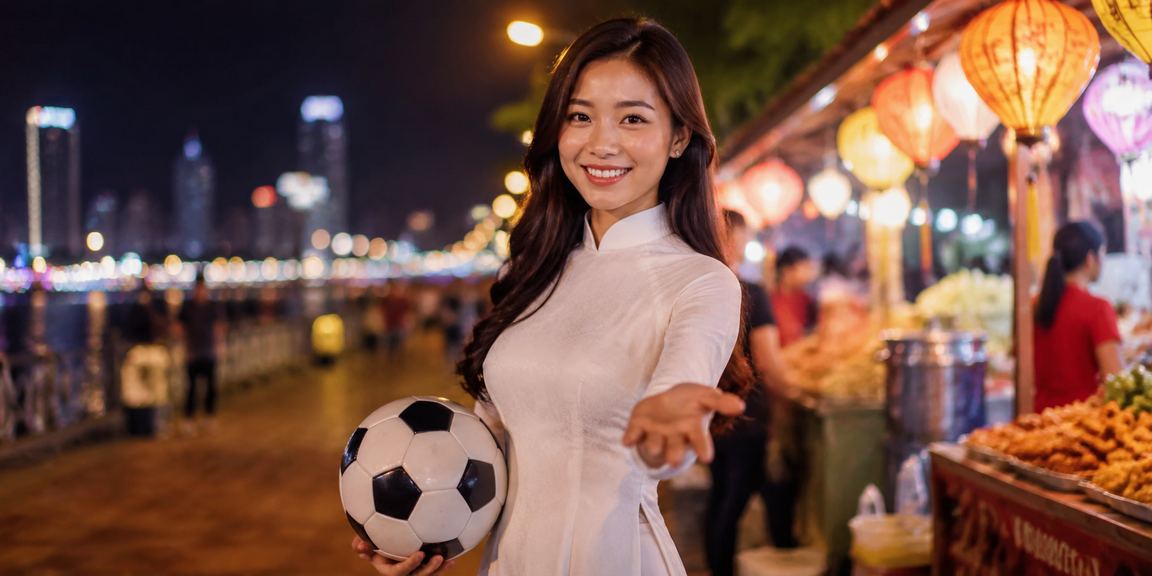 Người chơi cá cược bóng đá tại Đà Nẵng với trang phục áo dài