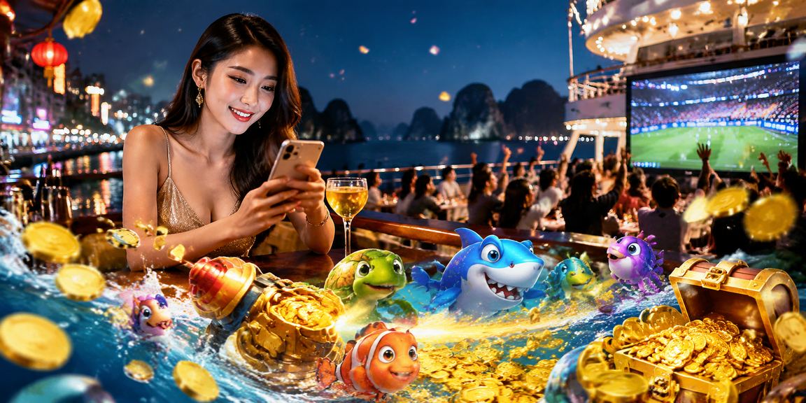 Khung cảnh lễ hội vịnh Hạ Long với người dùng chơi casino trên điện thoại