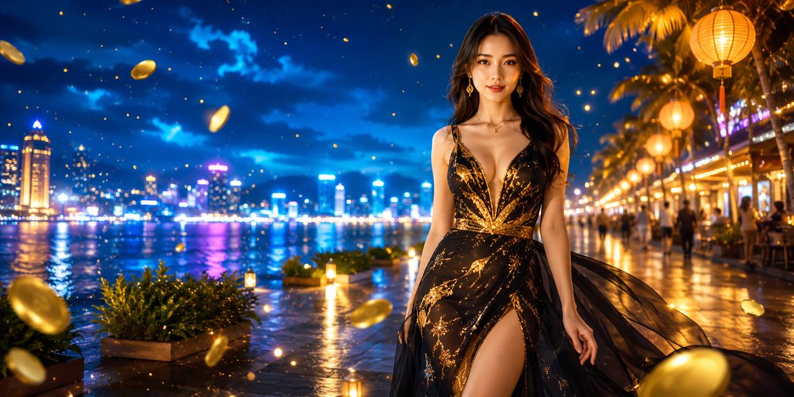 Bầu không khí sôi động tại chợ đêm Mũi Né với người chơi casino và đặt cược trực tuyến