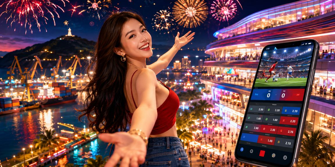 Người tham gia lễ hội theo dõi kèo thể thao trên điện thoại tại Vũng Tàu